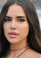 Spike choker necklace.