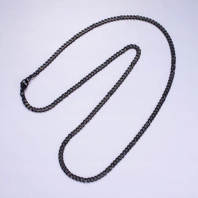 Curb chain men’s Necklace Gun Metal stainless steel