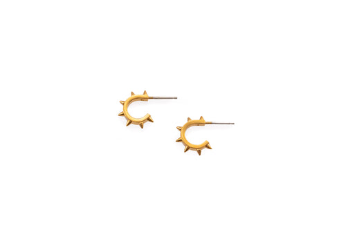 Mini Hoop Spike earring , Layer Earring , Tiny Earrings , 