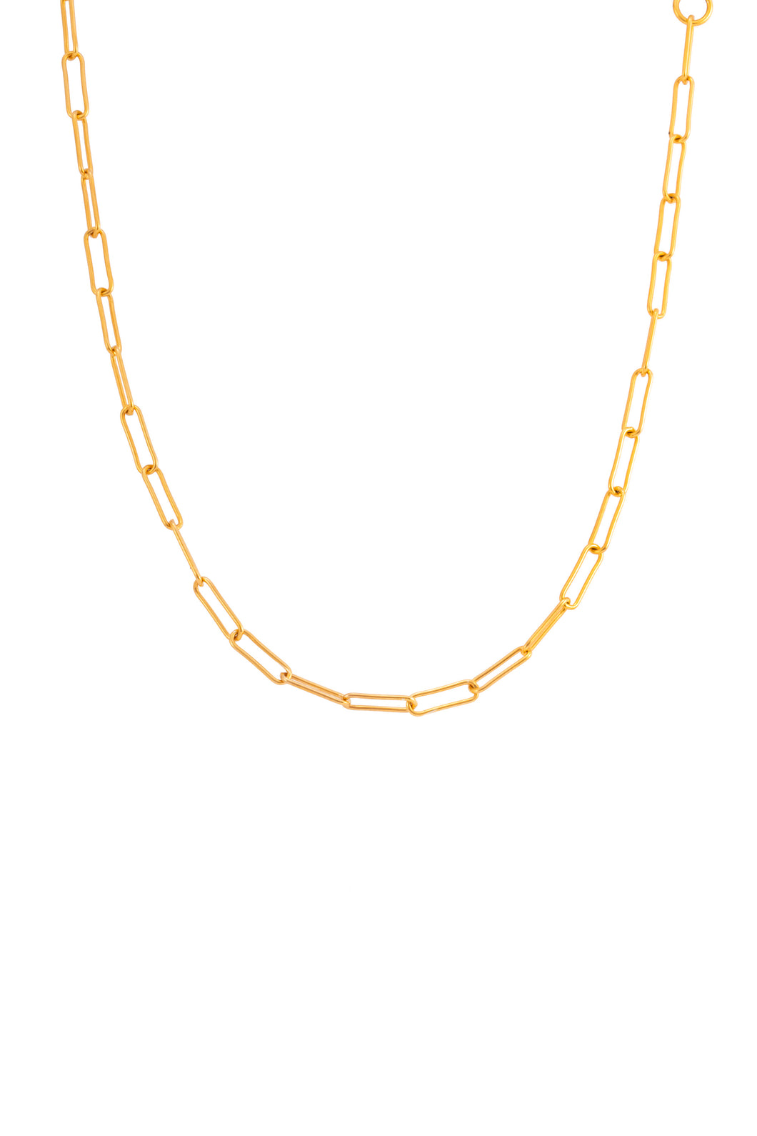 Gold  paperclip chain necklace , perfect necklace to layer with. The yrending must have necklace 